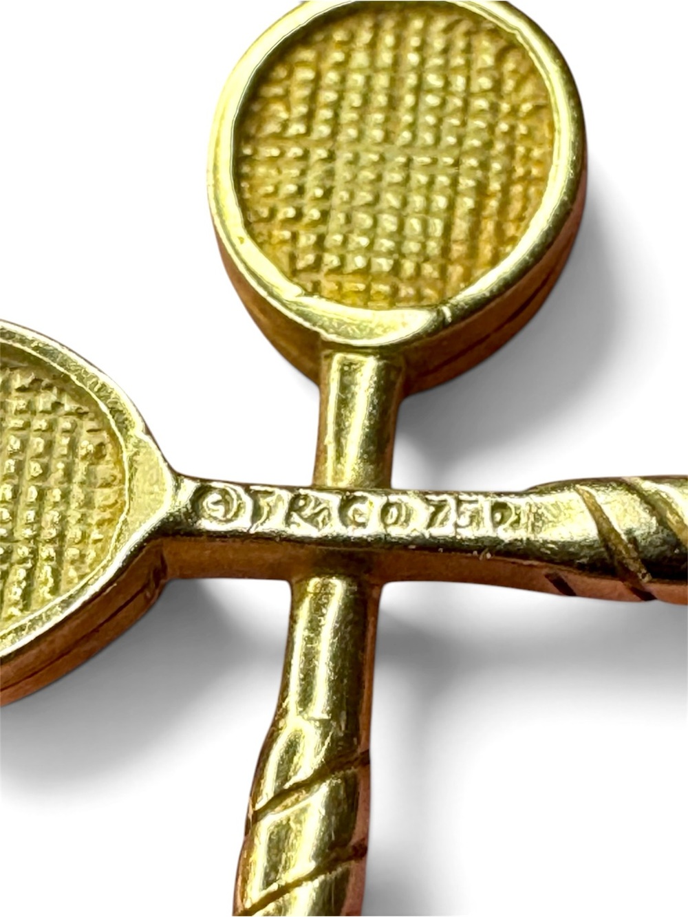 Tiffany & Co. Gold and Silver Tennis Racket Brooch Charm - Picture 3 of 5
